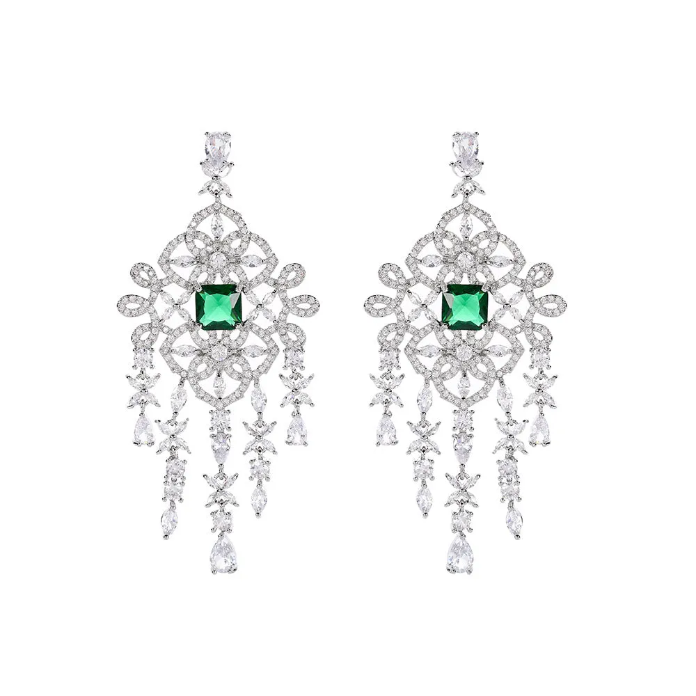 【ODN-E1241】2022 White Zircon Earrings New Trend Fashion Earrings Female Niche Design Earrings