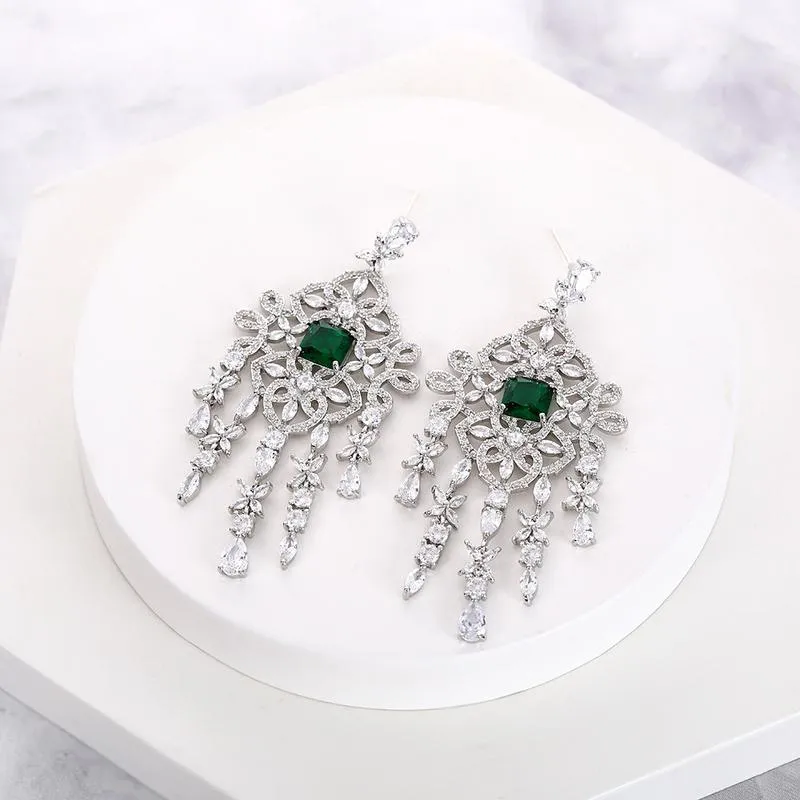 【ODN-E1241】2022 White Zircon Earrings New Trend Fashion Earrings Female Niche Design Earrings