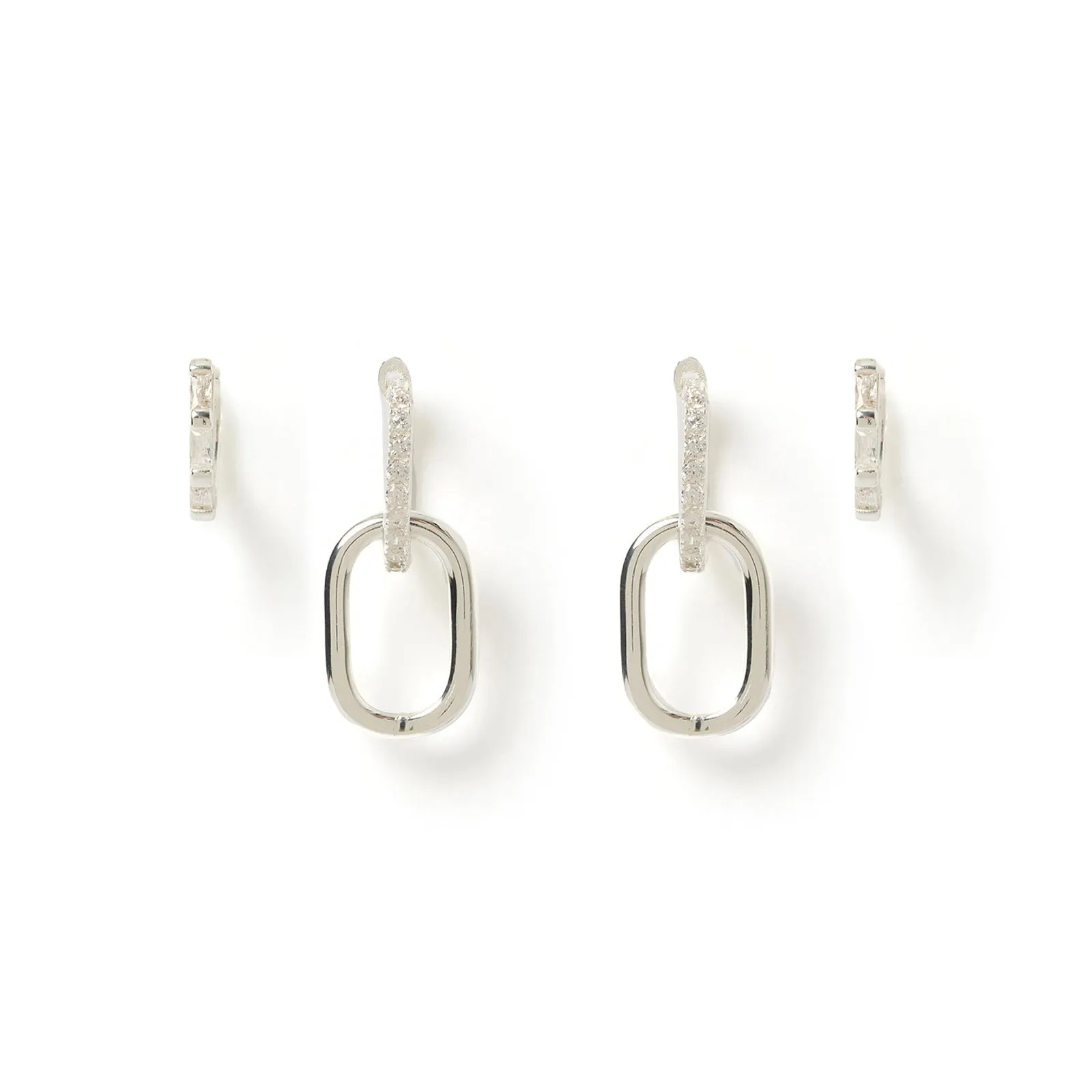 Olli Earring Stack - Silver