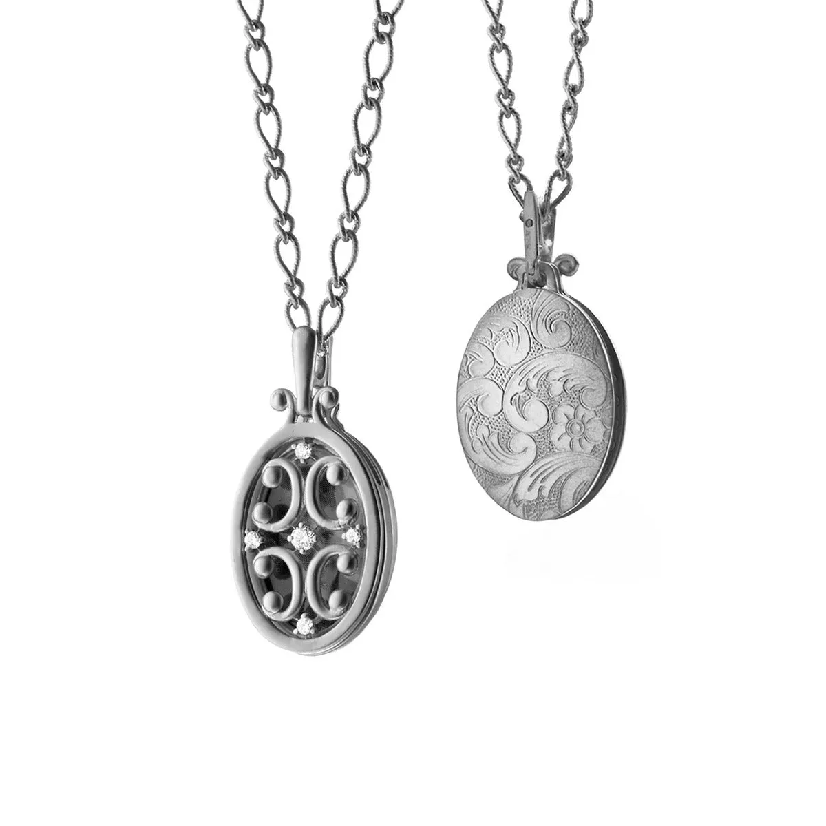 Oval Diamond Gate Locket