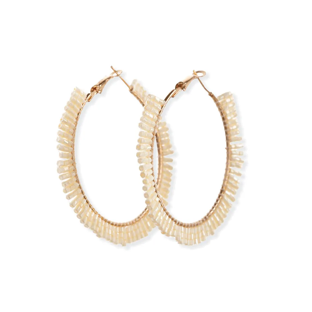 Pearl Gala Hoop Earrings