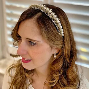 Pearl Headband with Bouclé Pearl Hair Band