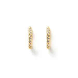 Phoebe Huggie Earrings - Stone