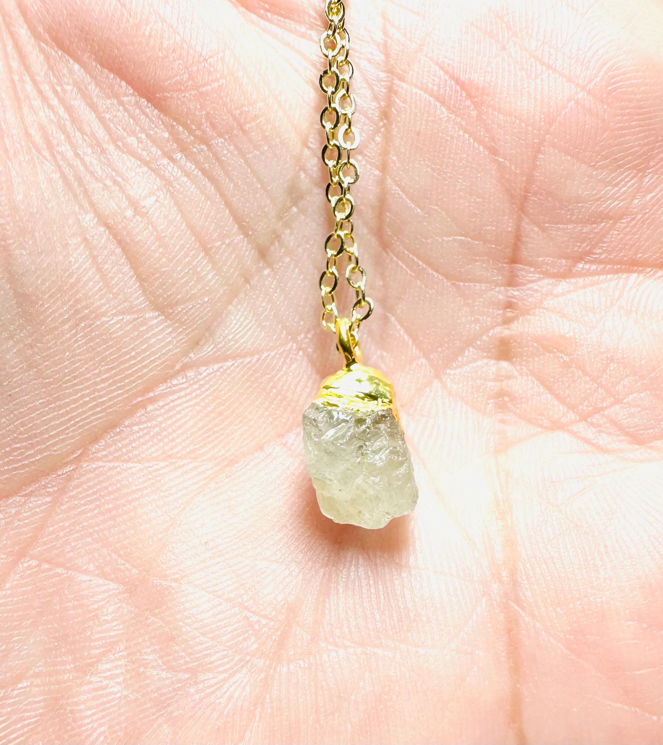 Raw Gemstone Necklace/ Affordable Gifts-UNI-T