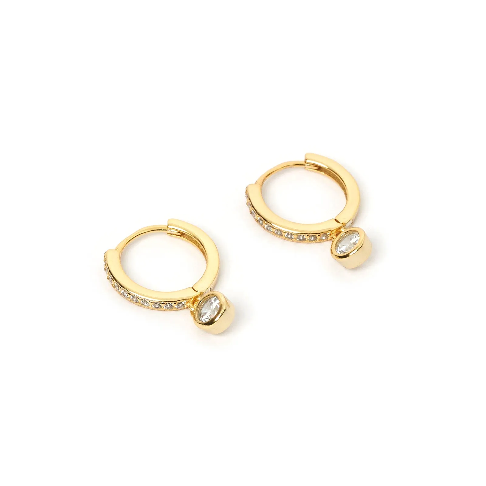 Rhodes Gold Earrings - Stone