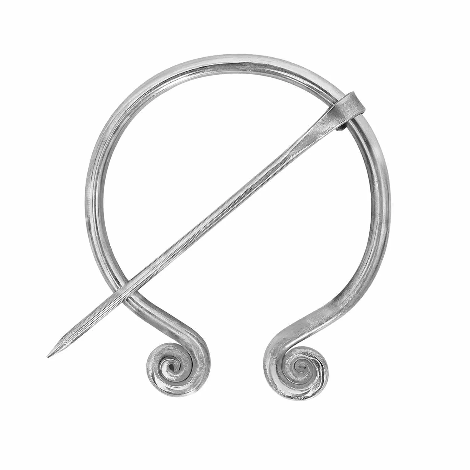 Ring Shaped Twisted Brooch Stainless Steel