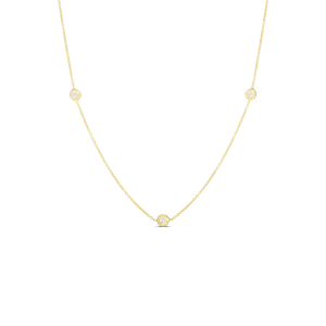 Roberto Coin 18k Yellow Gold Diamond By The Inch Necklace - .15cttw