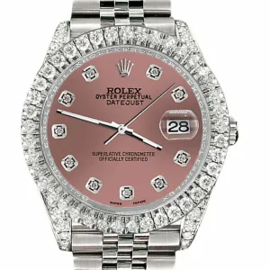 Rolex Datejust 41 4.4CT Diamond Bezel/Lugs/Salmon Dial   TFJ-142508579