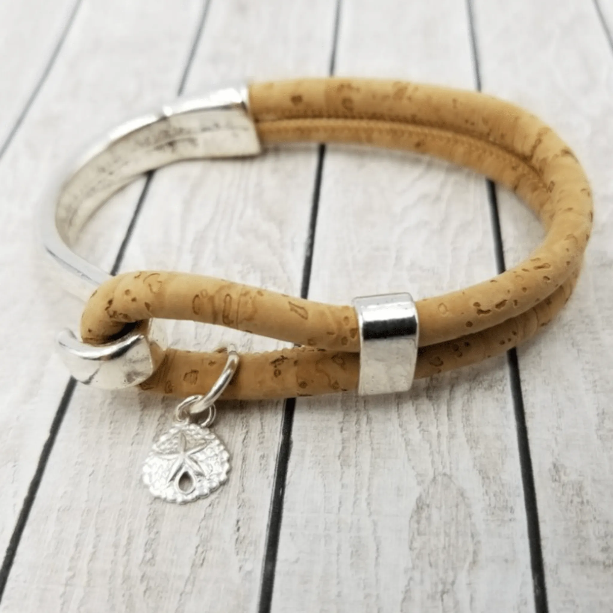 Sanddollar Charm Cork Bracelet