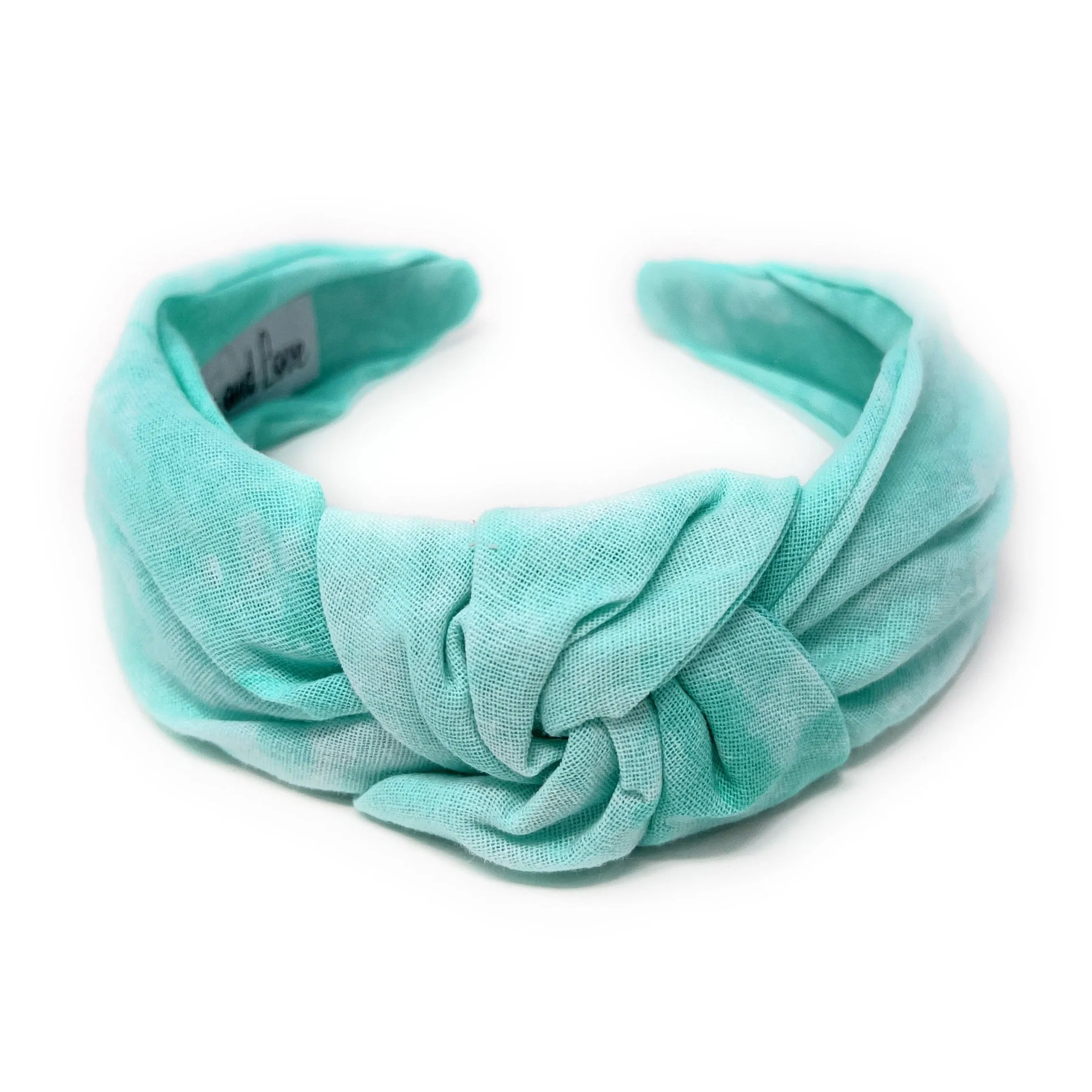 Seafoam Linen Top Knotted Headband