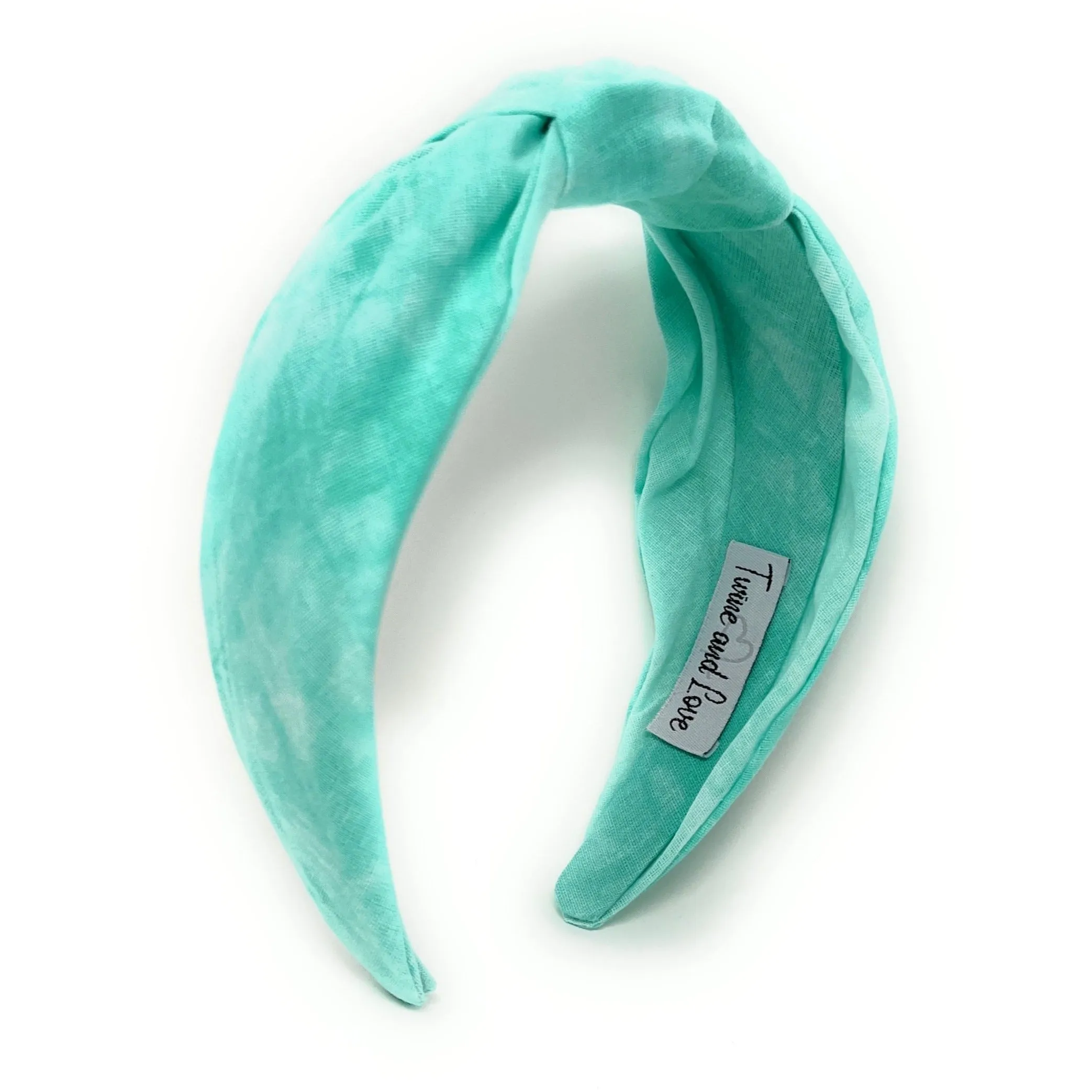 Seafoam Linen Top Knotted Headband