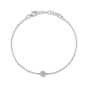 Shy Creation .05ctw Diamond Pave Circle Bracelet