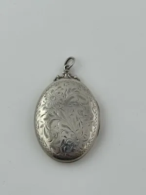 Silver Flora Locket