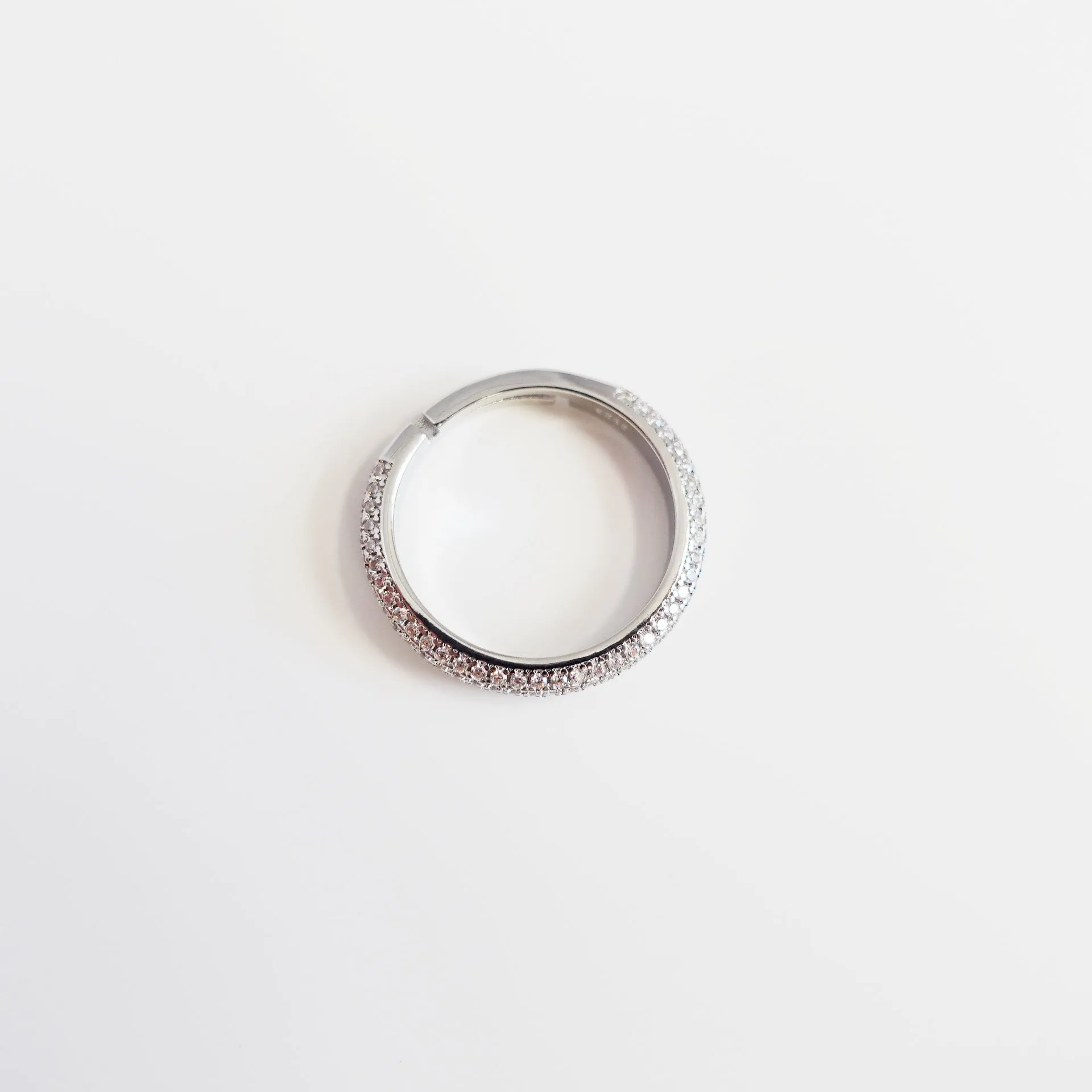 Silver Zircon Stack Ring