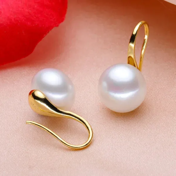 Simulated Pearls Simple Bijoux Sparkling Wedding Jewelry Earring