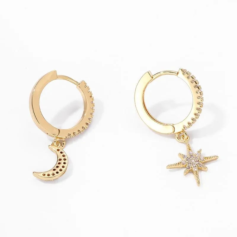 Star And Moon Earrings