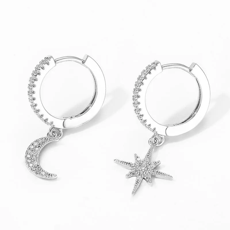 Star And Moon Earrings