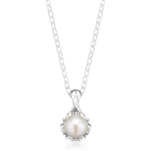 Sterling Silver 6mm White Fresh Water Pearl Pendant