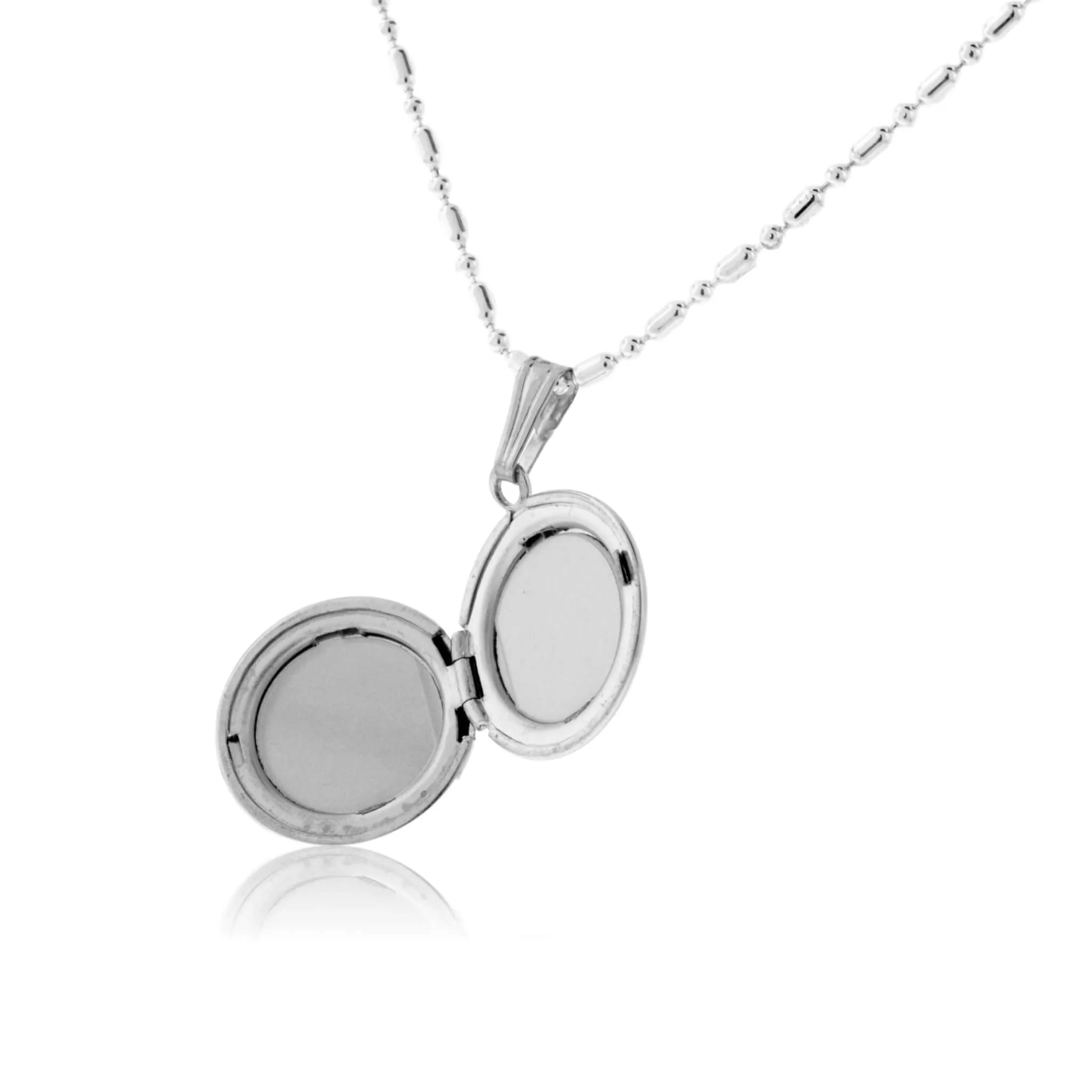 Sterling Silver Circle Engraved Locket