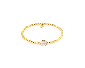 Stirata Gold Diamond Stretch Bracelet