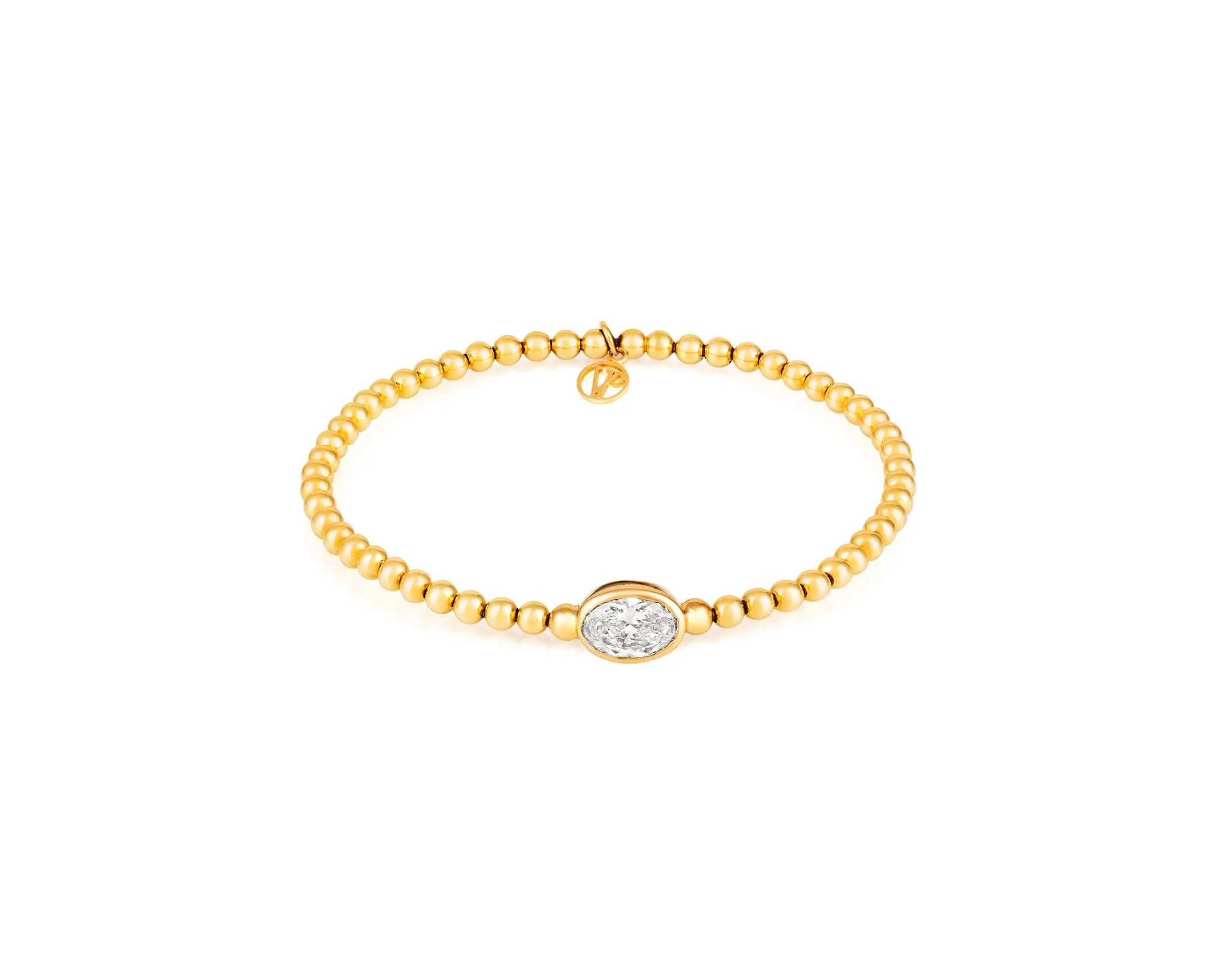 Stirata Gold Diamond Stretch Bracelet