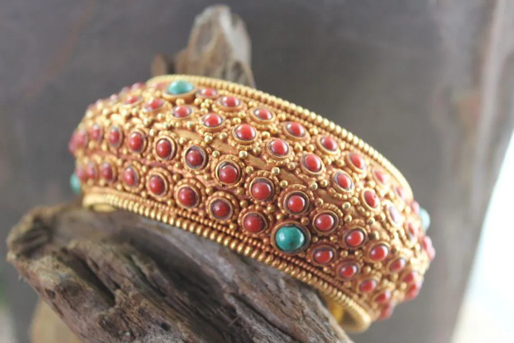 Superlative Gold Tibetan Bracelet.