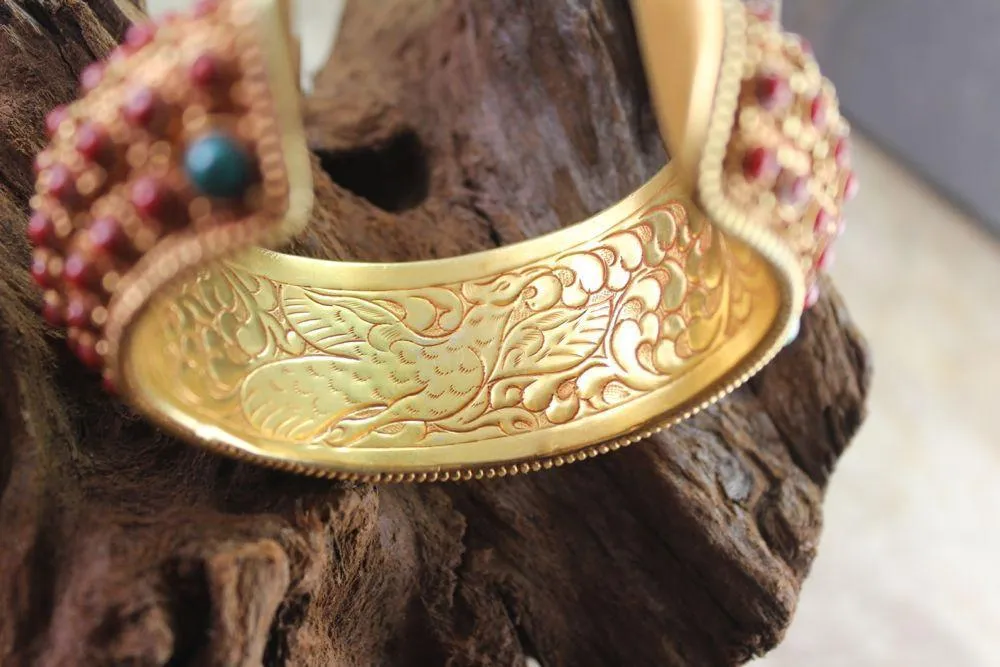 Superlative Gold Tibetan Bracelet.