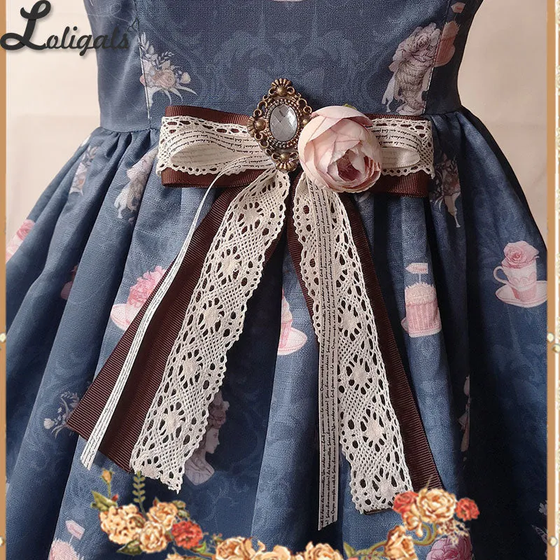 Sweet Lolita Bow Brooch/ Hair Clip with Rosette by Infanta