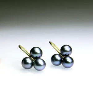 Triple Pearl Earrings- Small