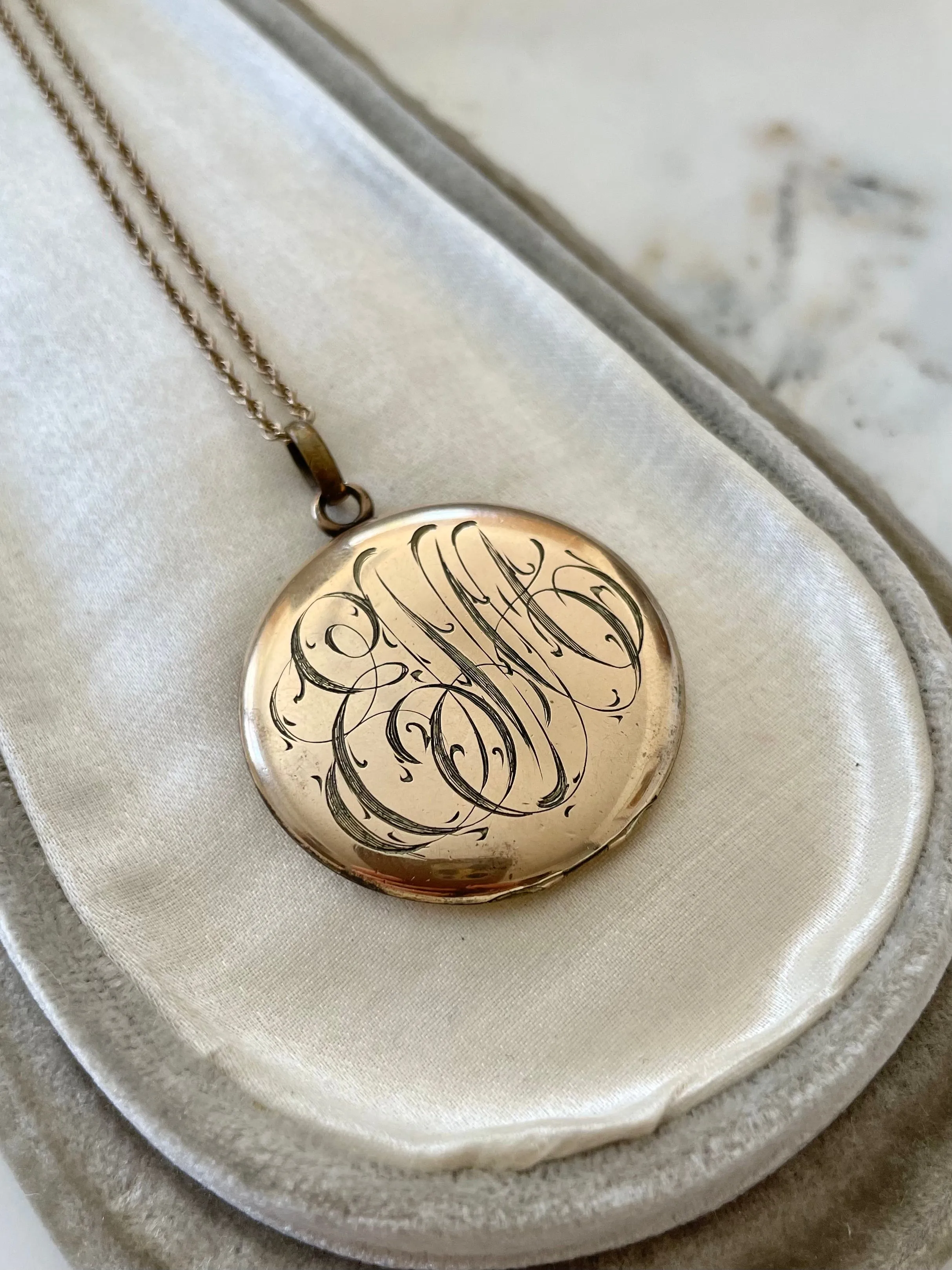 Victorian 'EMC' Monogrammed Locket