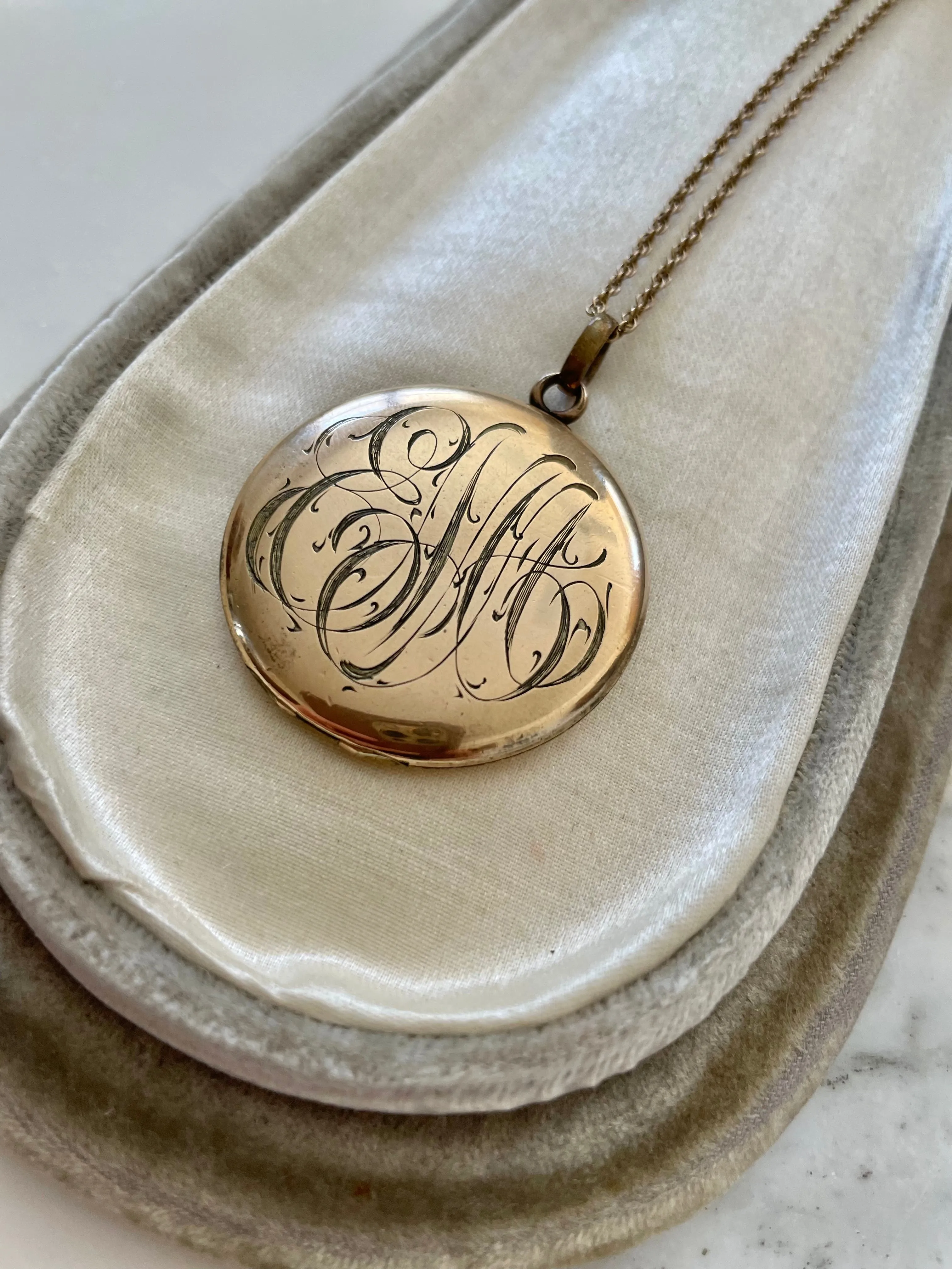 Victorian 'EMC' Monogrammed Locket