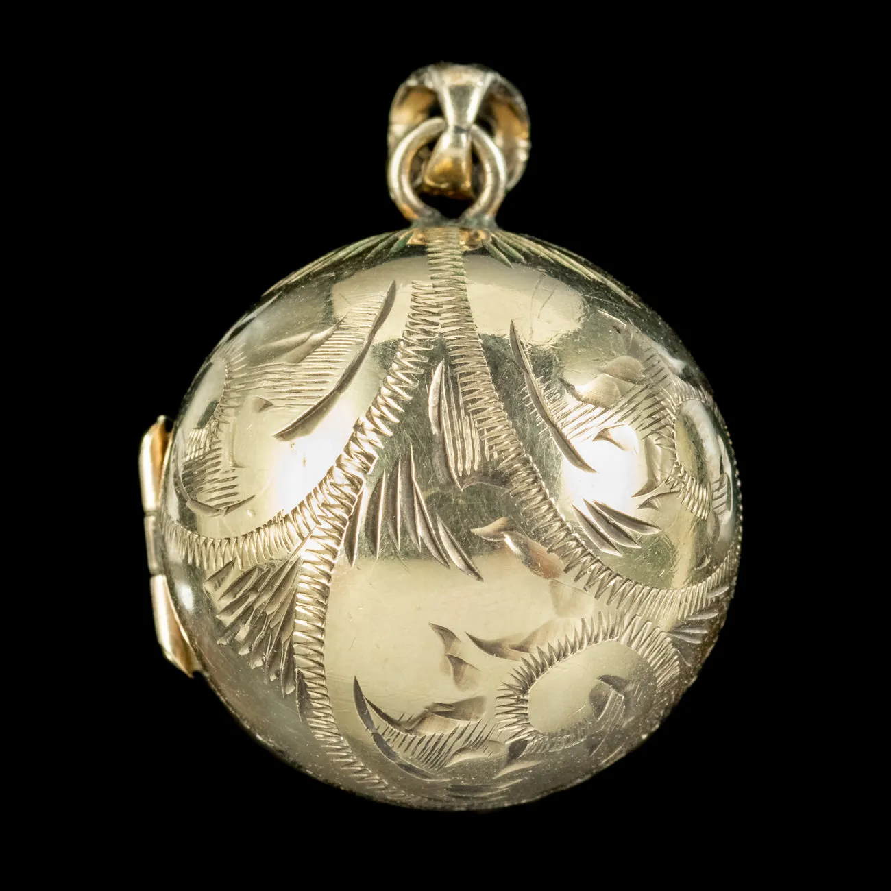 Vintage Round Bauble Locket 9ct Gold Dated 1973