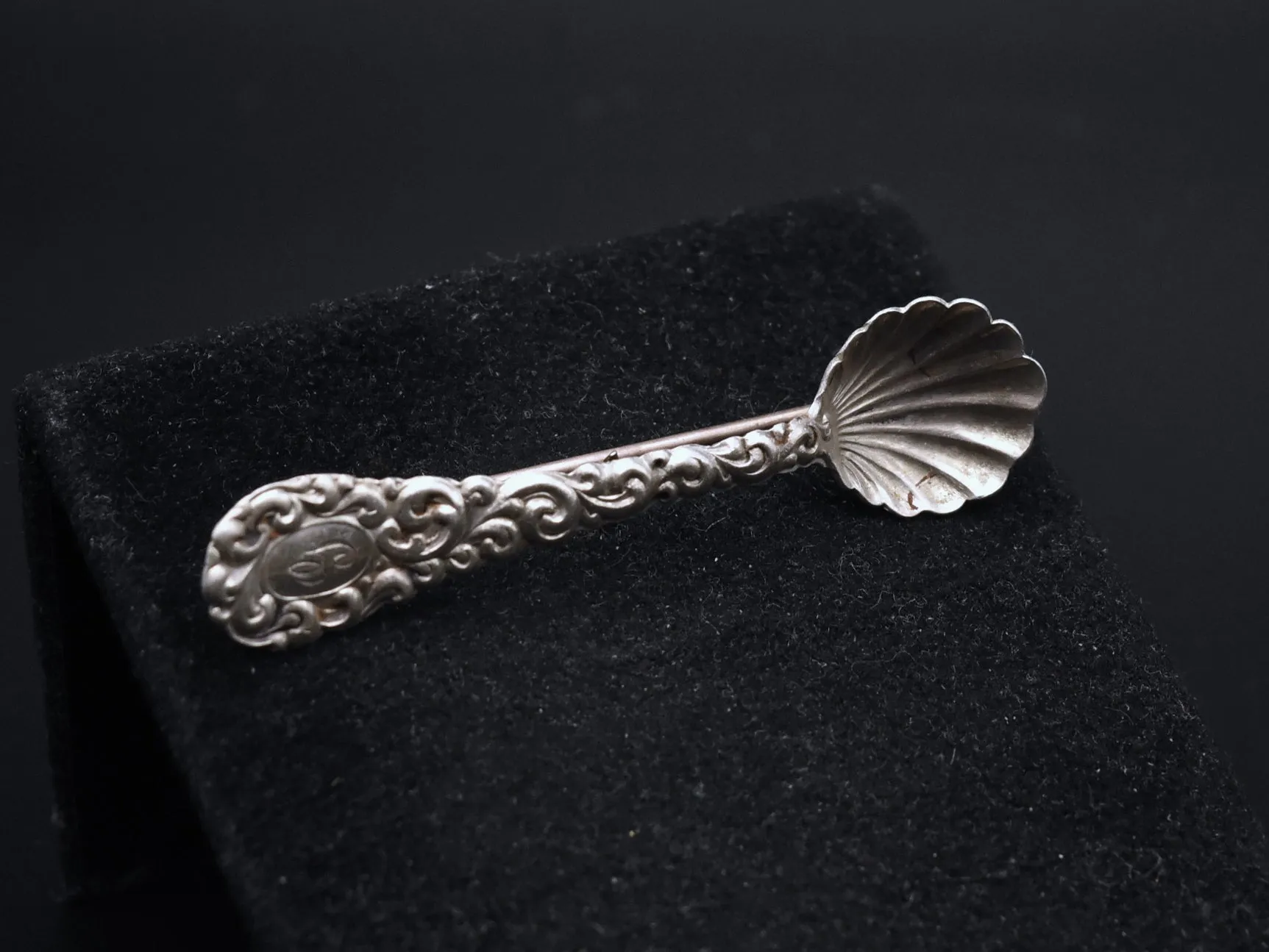 Vintage Sterling Silver Sugar Spoon Brooch