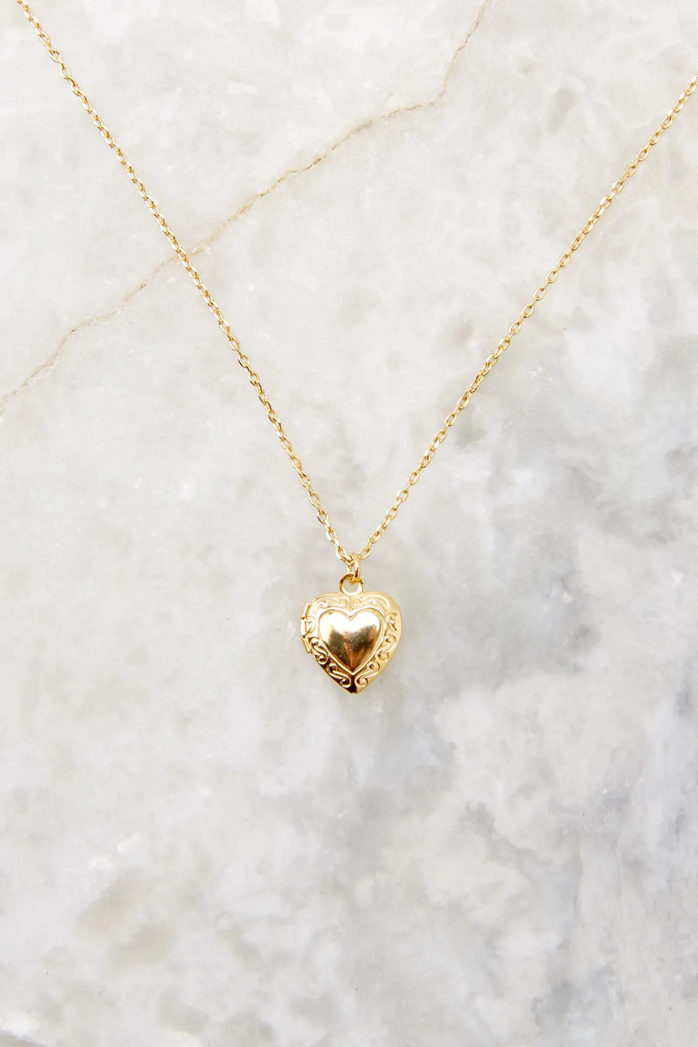 With All My Heart Gold Necklace