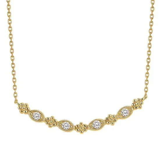 Yellow Gold Diamond Fashion Necklace