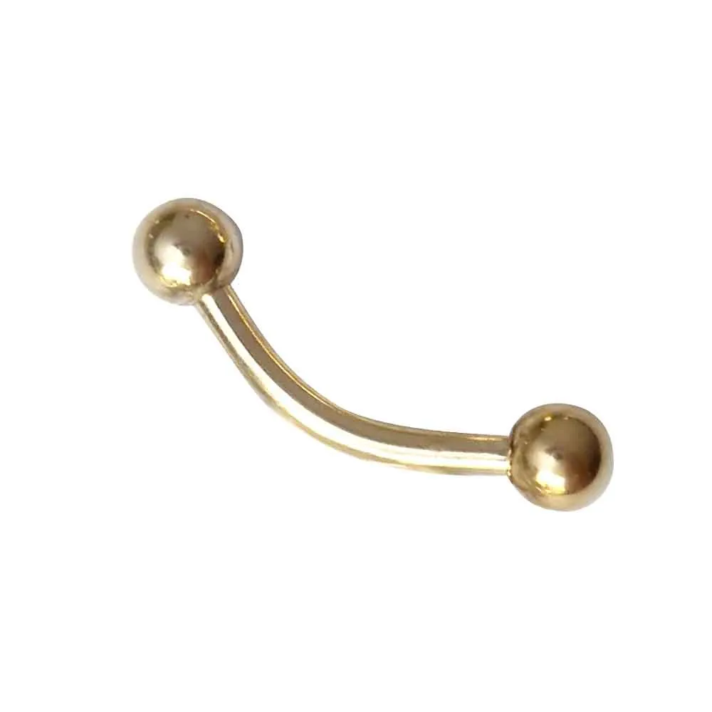 Zircon Gold Curved Barbell